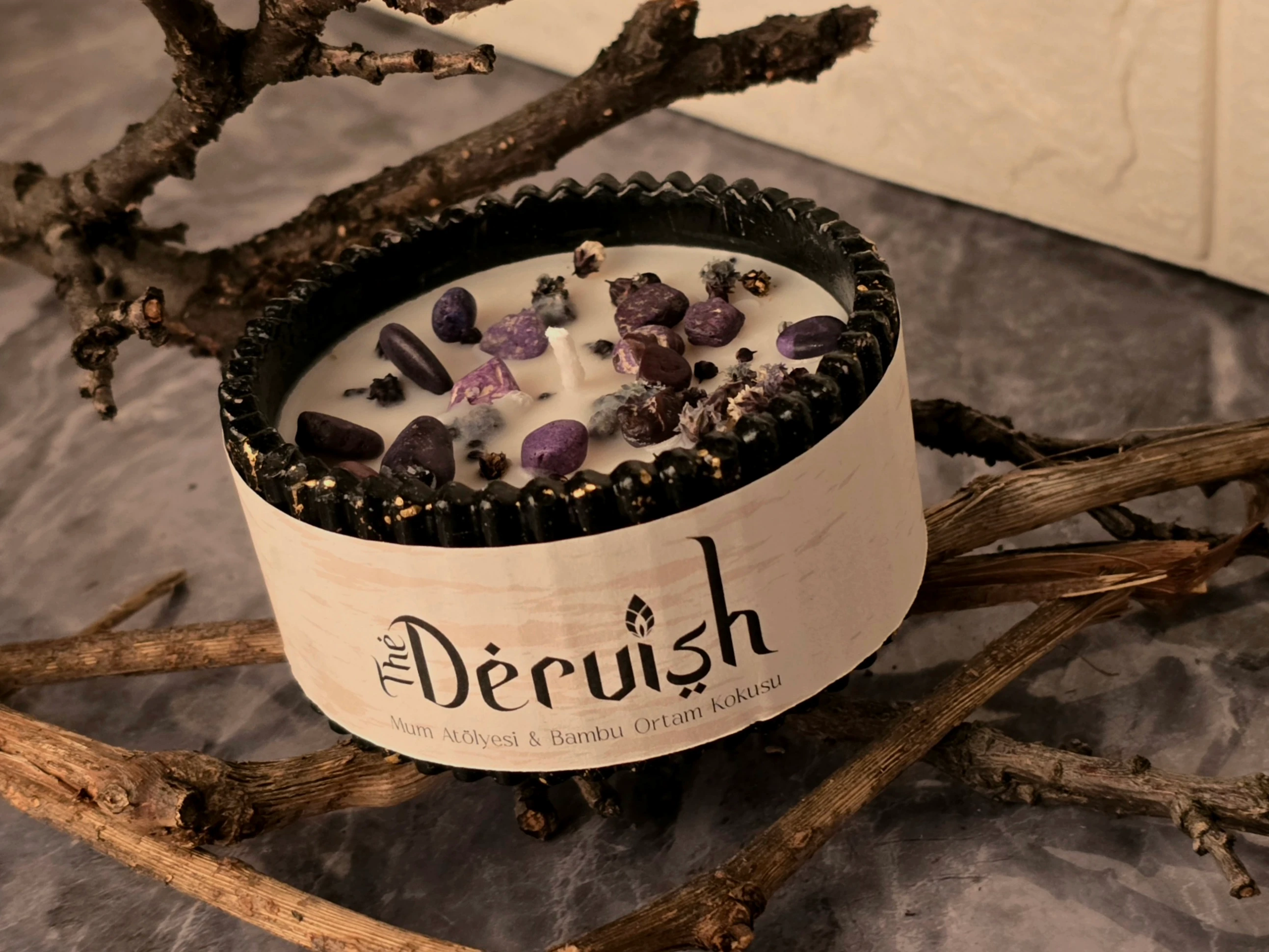 The Dervish "Arınma Collection Ametist Kristalli Enerji Mumu"