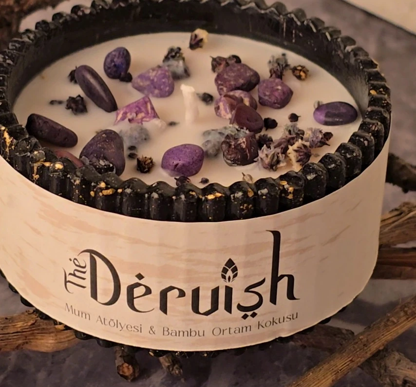The Dervish "Arınma Collection Ametist Kristalli Enerji Mumu"