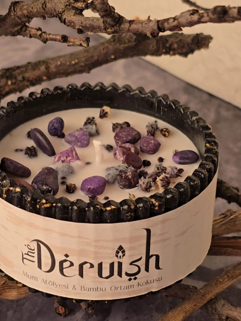 The Dervish "Arınma Collection Ametist Kristalli Enerji Mumu"