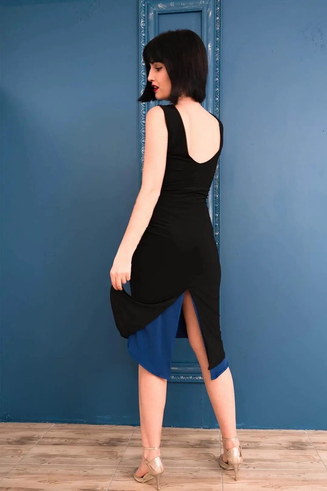 Abito tango elasticizzato reversibile per donna