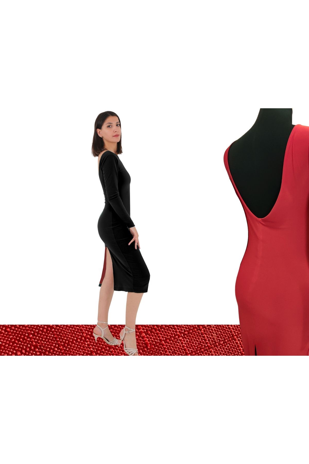 Wendbares Tango-Kleid mit Langen Ärmeln für Damen