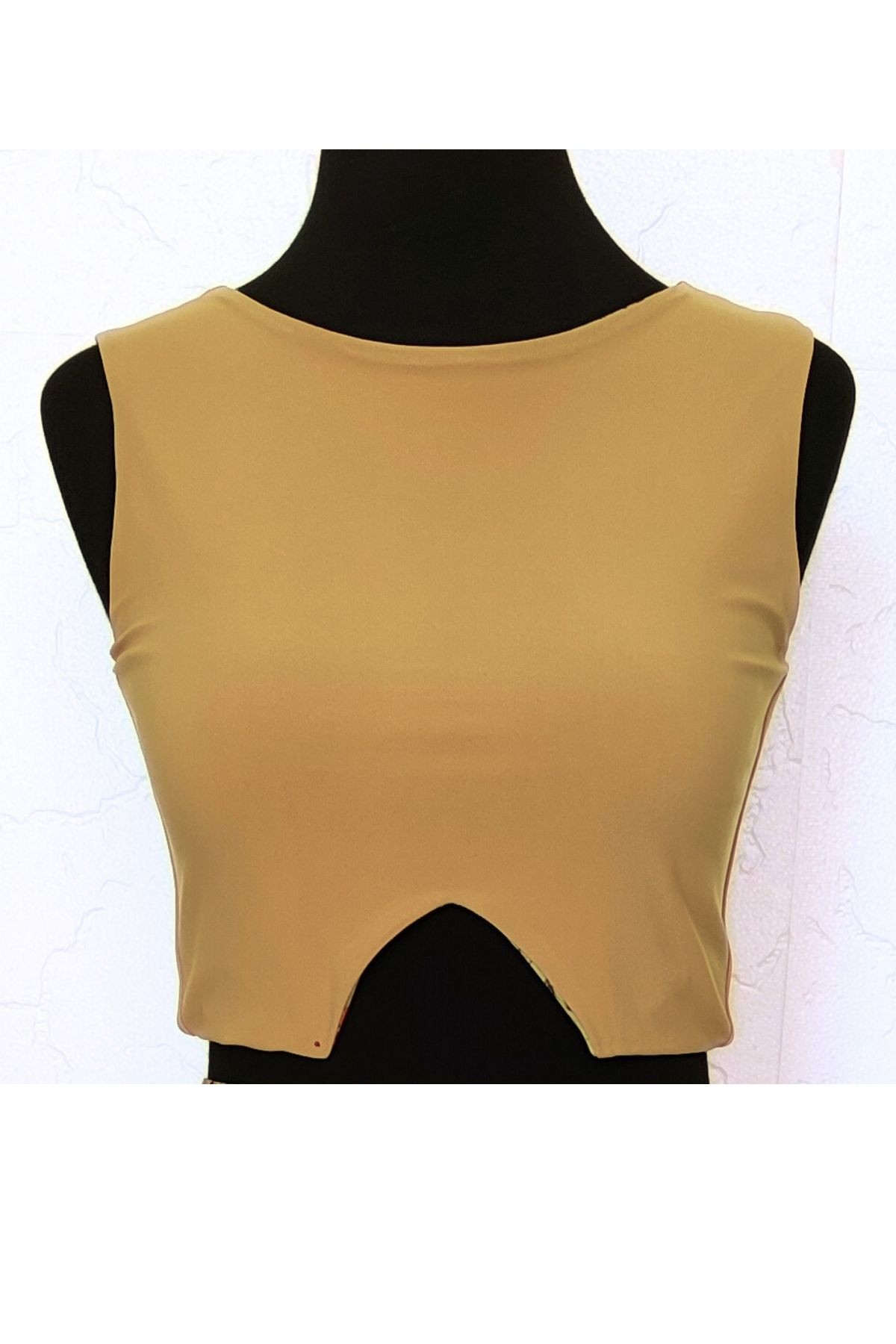 Cropped Top mit Taille-Ausschnitt