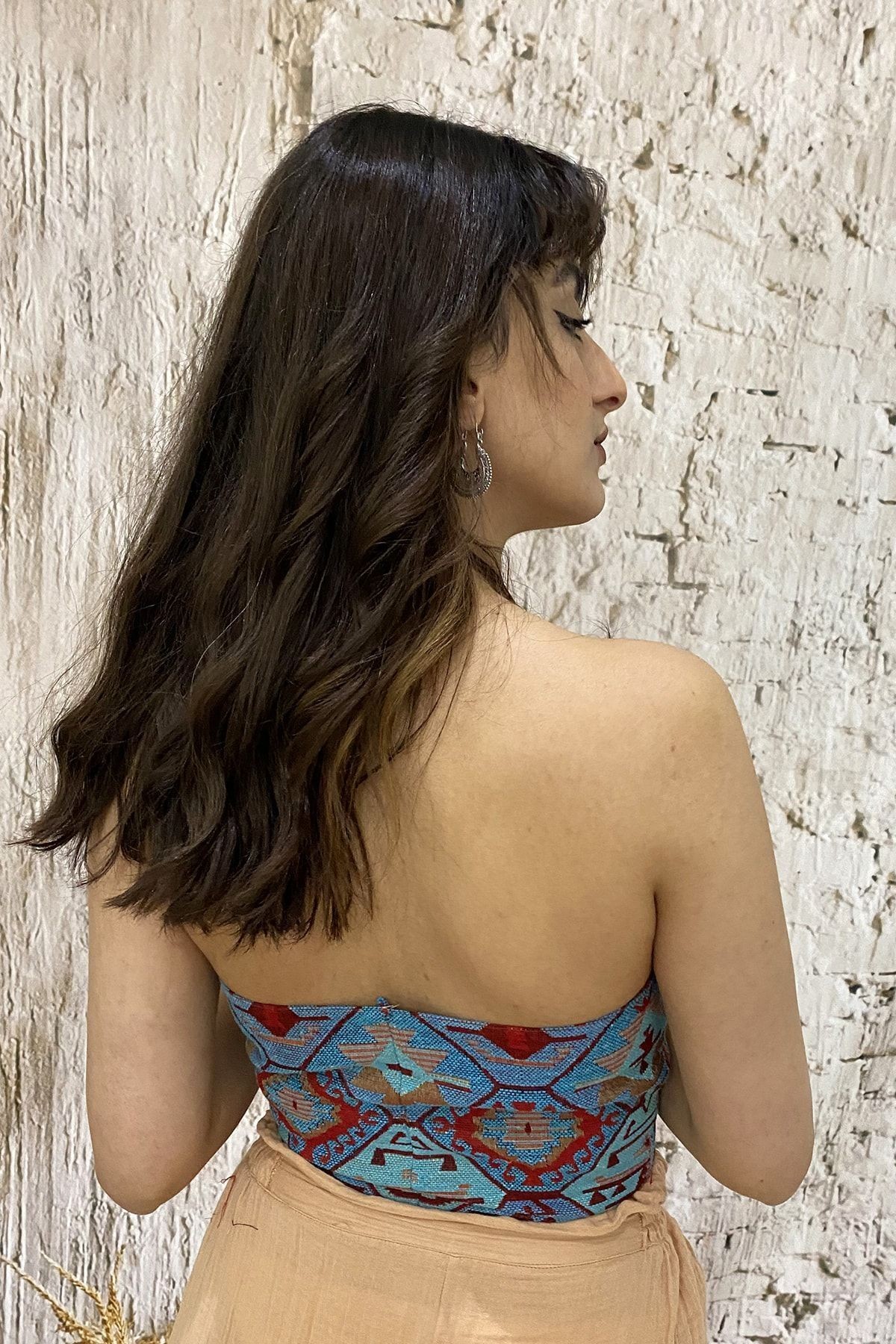 Natural Cotton Kilim Corset Bustier