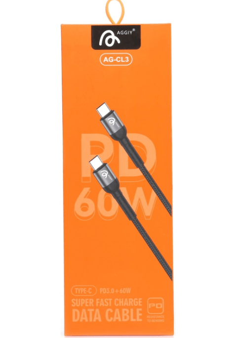 Aggiy Ag-Cl3 Type C Pd3.0 60W Hızlı Şarj Kablosu