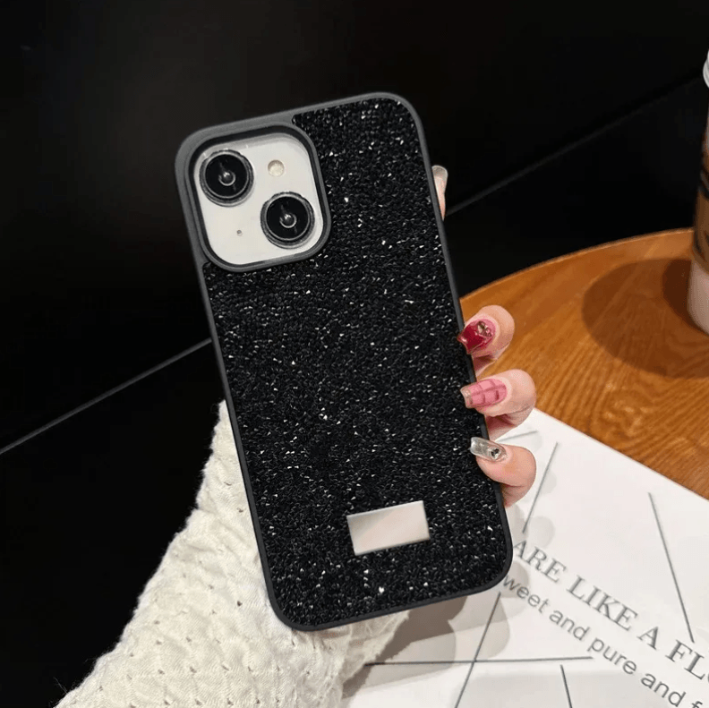 Apple - iPhone uyumlu  Zebana Taşlı Star Glitter Silikon Kılıf 