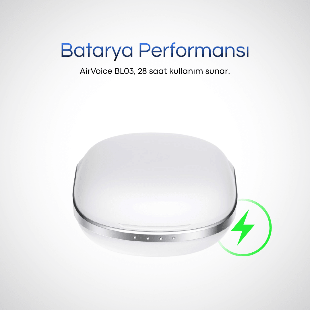 AirVoice  Aggiy BL03 Bluetooh Kulaklık  (Anc ve 28 Saat kullanım süresi)