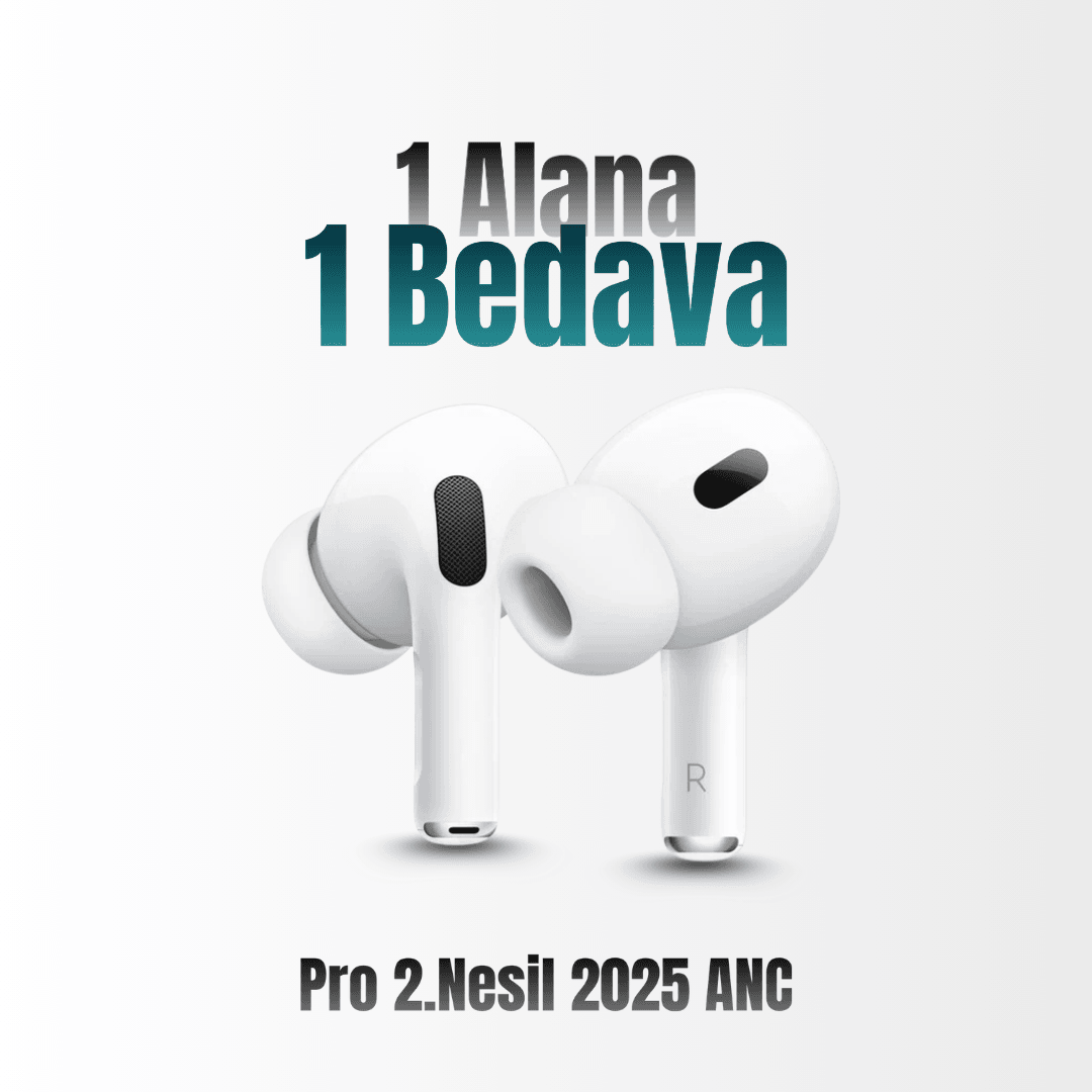 1 Alana 1 Bedava / Pro 2  ANC Premium Bluetooth Kulaklık 2025 (Şeffaf kılıf hediye) Geliştirilmiş Mikrofon ve Ses kalitesi