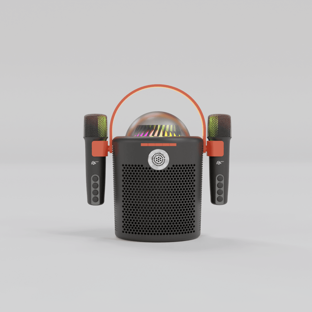 AGGIY Taşınabilir Mikrofonlu Karaoke Rgb Ledli Bluetooth Hoparlör 