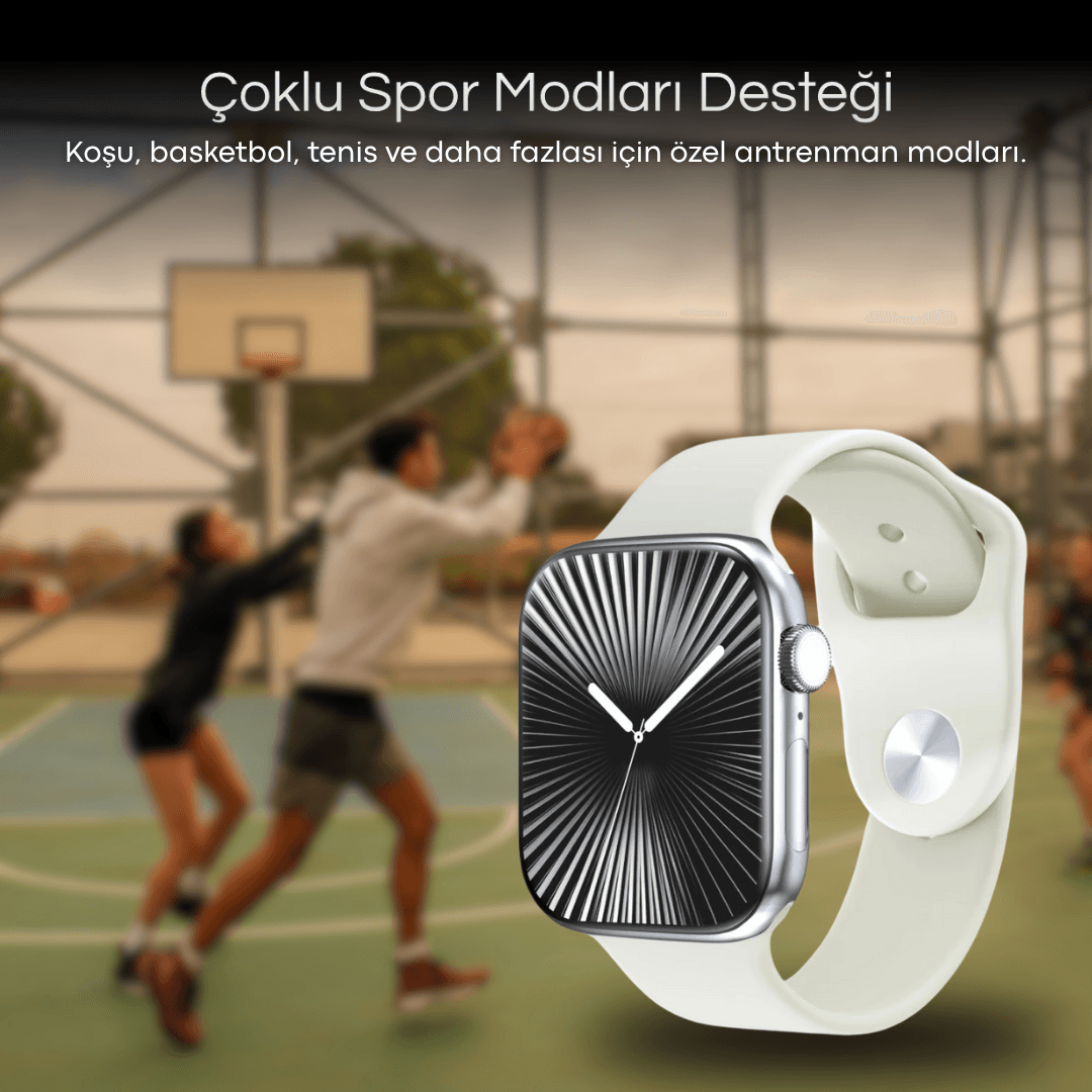 Watch 10 mini Hello 16  GPS 40 mm -Amoled Ekran Çift Çekirdek işlemci 2 Kordon