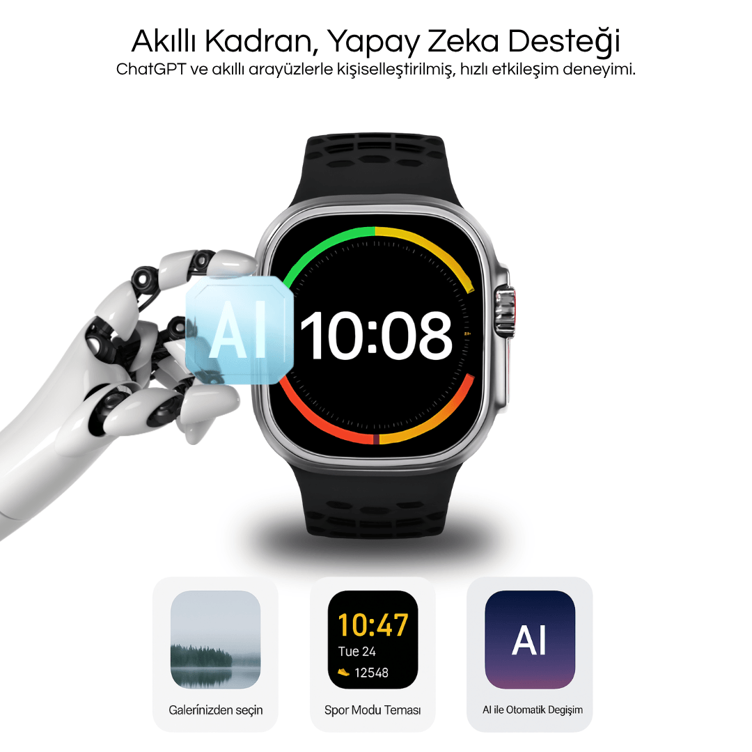 Watch HK28 Ultra -Amoled Ekran 2 kordon -47mm