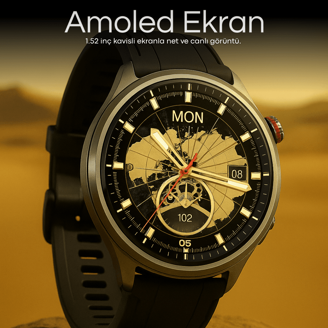 Watch HK8 HERO Curved Ekran -Amoled  3 kordon