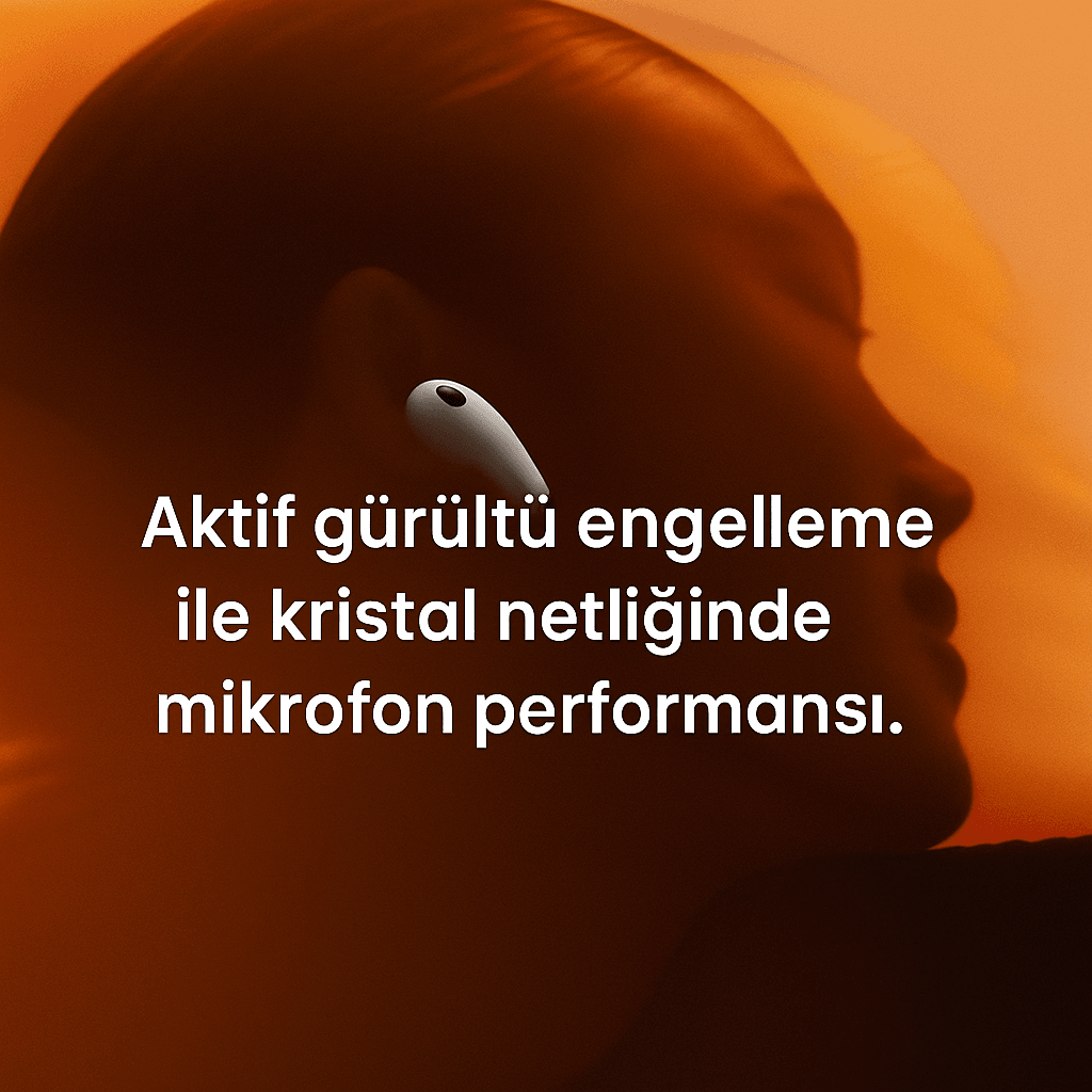 Air 4.Nesil ANC Premium Bluetooth Kulaklık 2025 Özel Seri  (Şeffaf kılıf hediye) Geliştirilmiş Mikrofon  ve Ses kalitesi