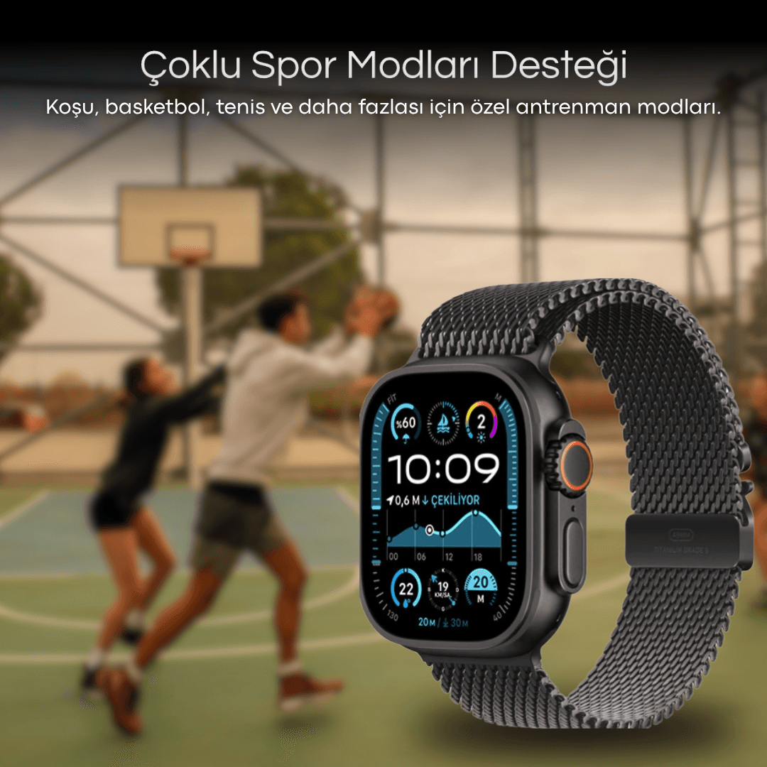 Watch HK10 ULTRA 3 MAX  - Amoled Ekran - Chatgpt- Çift çekirdek işlemci - 3Kordon (49mm)