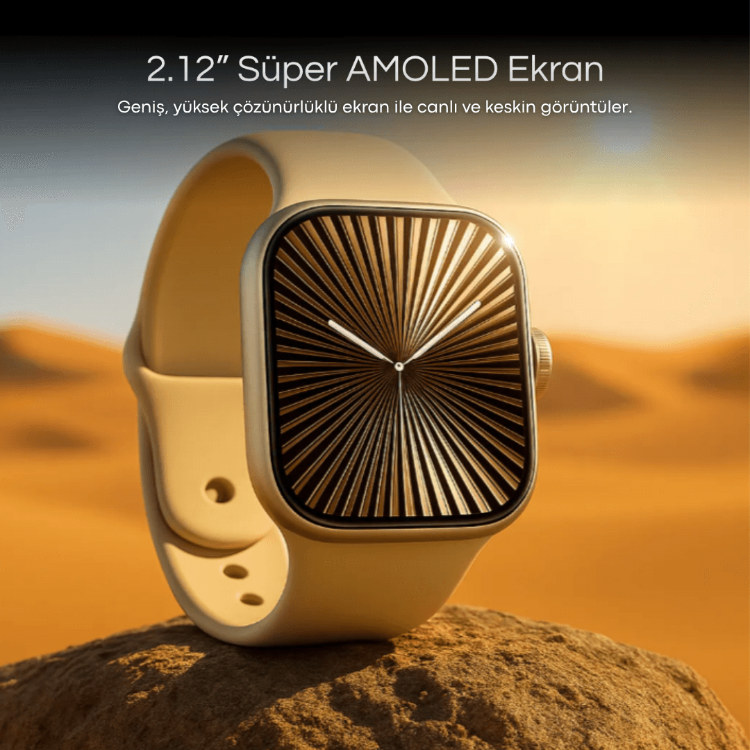Watch 10 mini Hello 16  GPS 40 mm -Amoled Ekran Çift Çekirdek işlemci 2 Kordon