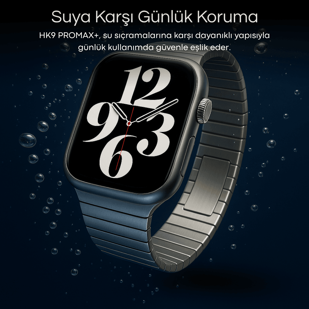 Watch 9 HK9 PROMAX +   Bilezik Metal kordon +2 kordon (Özel seri )