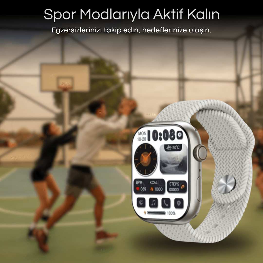 Watch 9 HK9 PROMAX +   Bilezik Metal kordon +2 kordon (Özel seri )