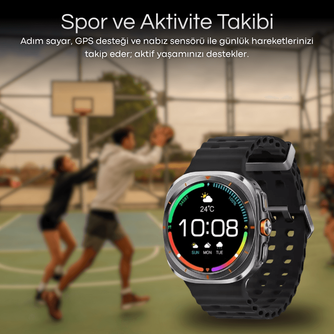 Watch HK28 Ultra -Amoled Ekran 2 kordon -47mm
