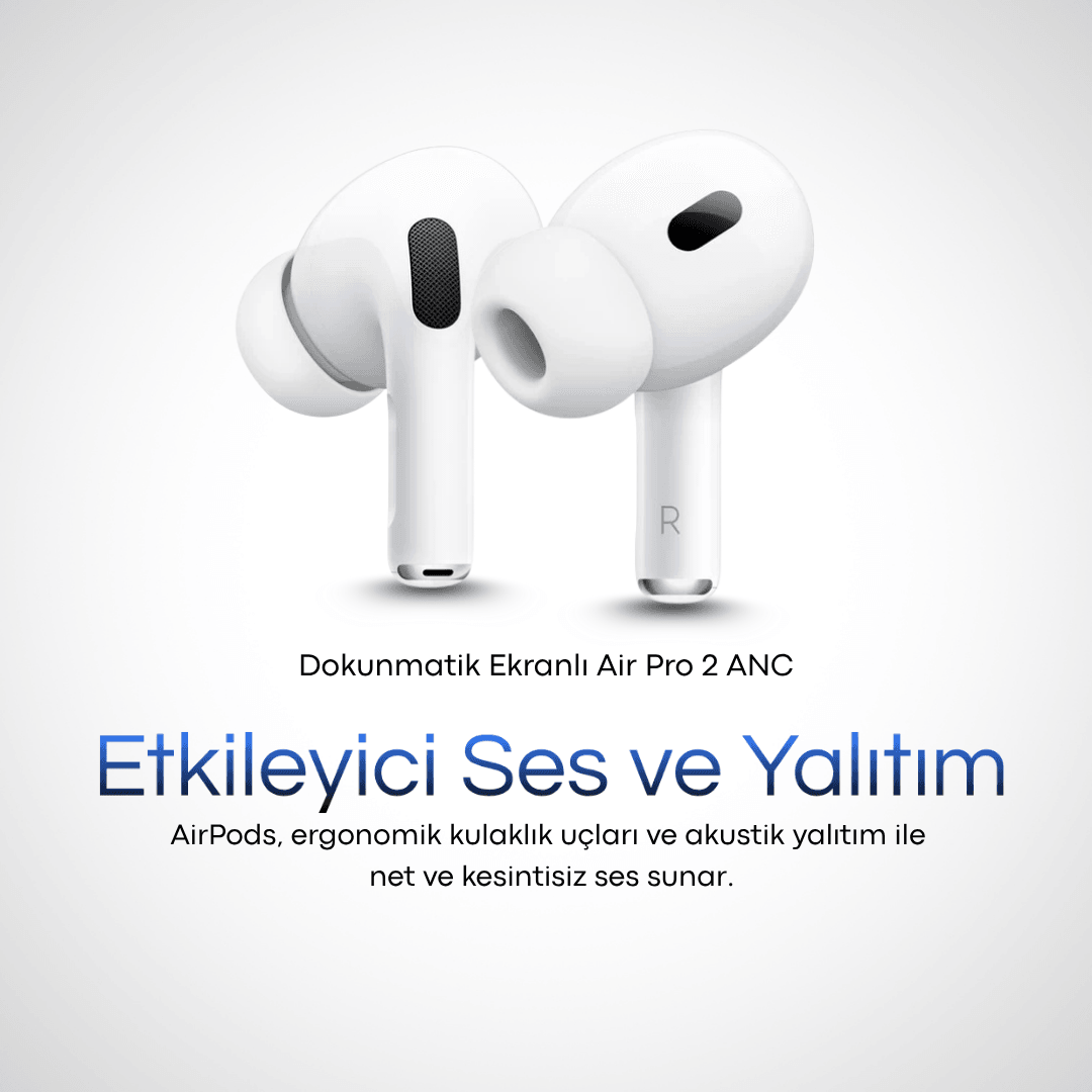 Dokunmatik Ekranlı Air Pro 2 ANC Bluetooth Kulaklık