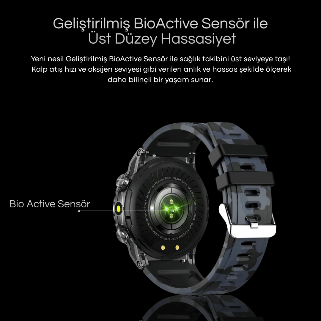 Aggiy Watch Prime - 2 kordon - 7 gün kullanım süresi uzun süreli batarya