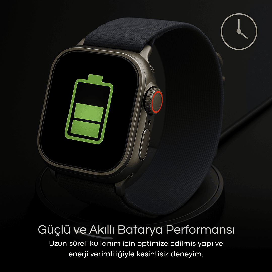 Watch HK9 ULTRA 2   - Amoled Ekran - Chatgpt- Çift çekirdek işlemci - 3Kordon (49mm)