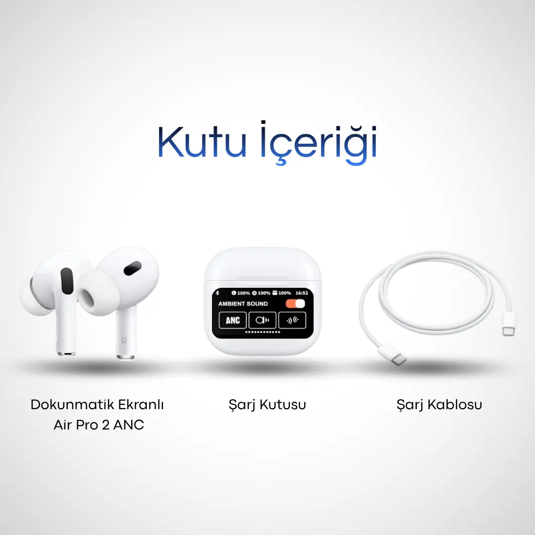 Dokunmatik Ekranlı Air Pro ANC Bluetooth Kulaklık