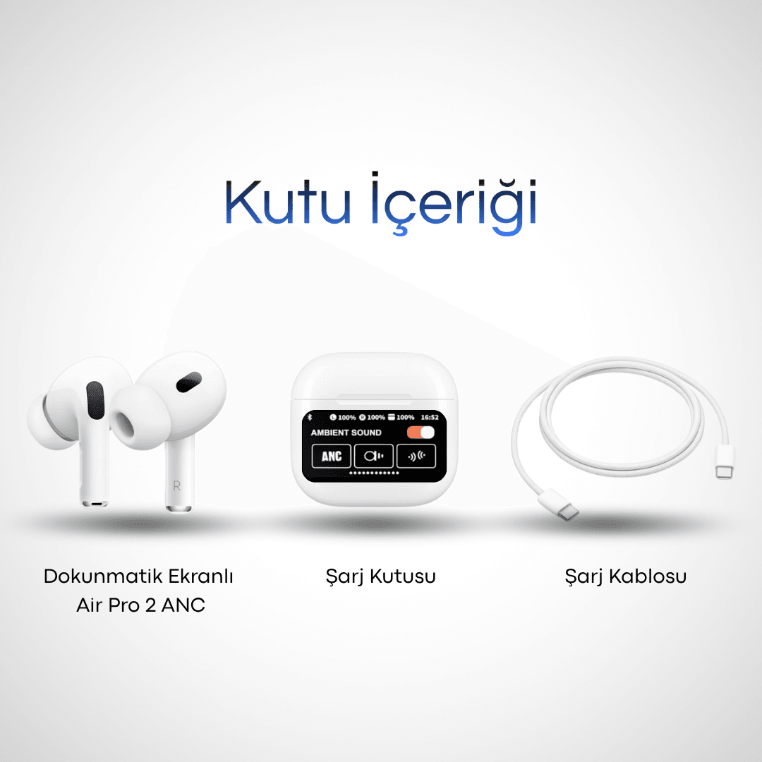 Dokunmatik Ekranlı Air Pro 2 ANC Bluetooth Kulaklık
