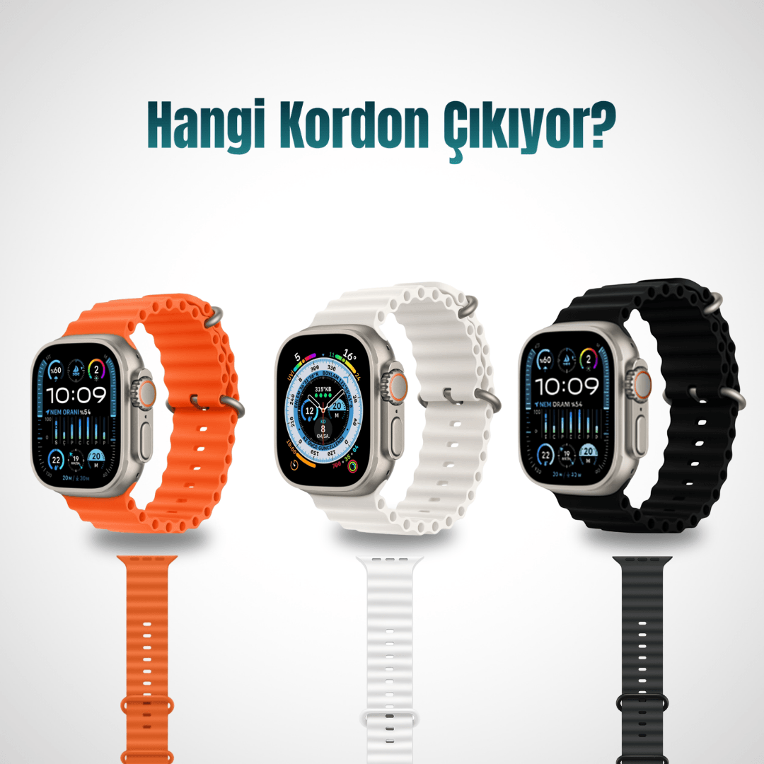 Aggiy Watch Ultra 3 Max (Suya dayanıklı-Süper Amoled-Yapay Zeka-Çift Çekirdek )- 3 Kordon