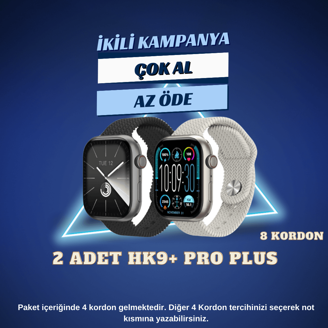İkili Paket-Watch9 HK9 Pro Plus +   8 Kordon 