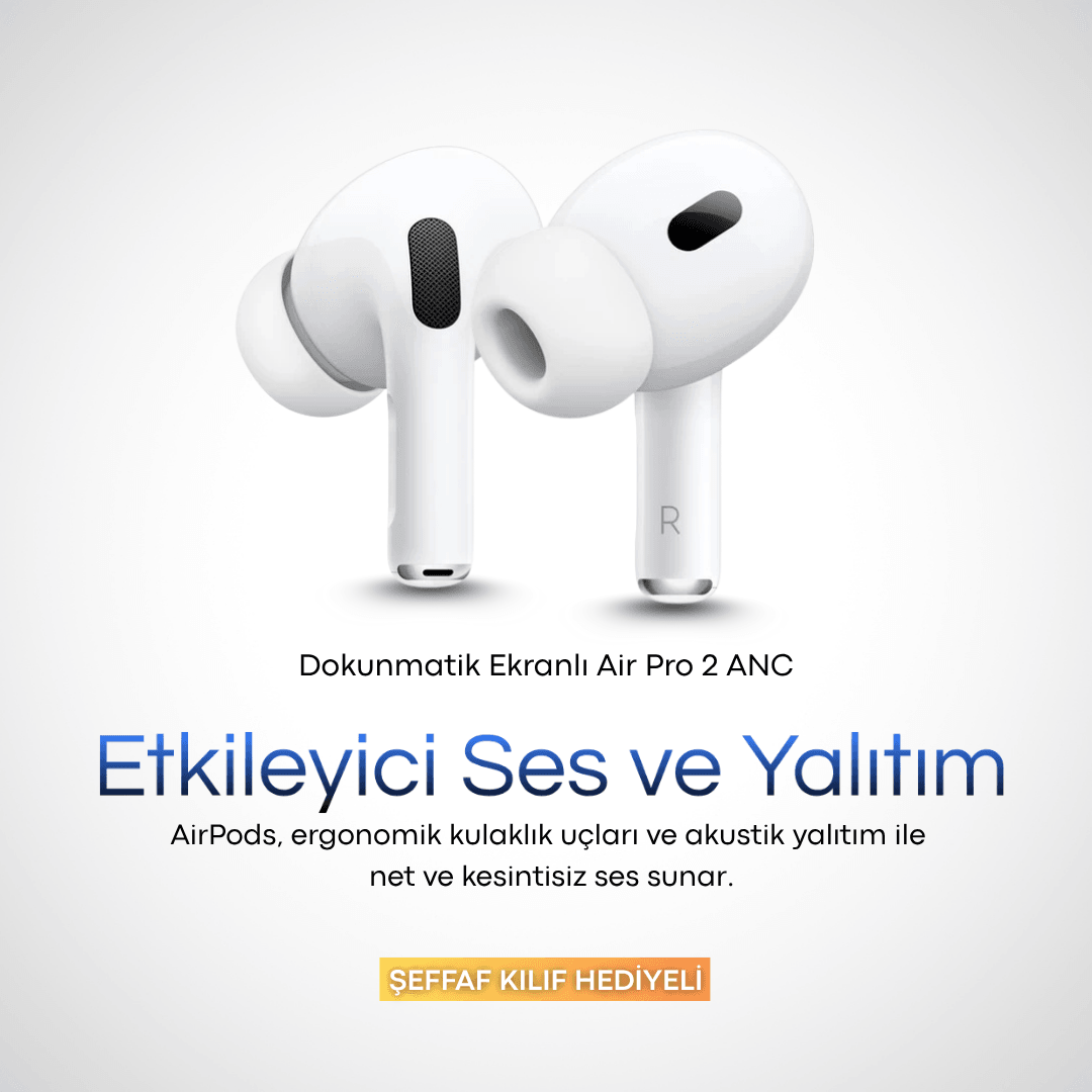 Dokunmatik Ekranlı Air Pro 2 ANC Bluetooth Kulaklık
