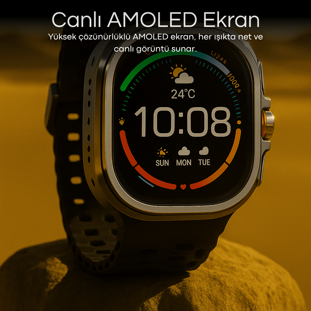 Watch HK28 Ultra -Amoled Ekran 2 kordon -47mm