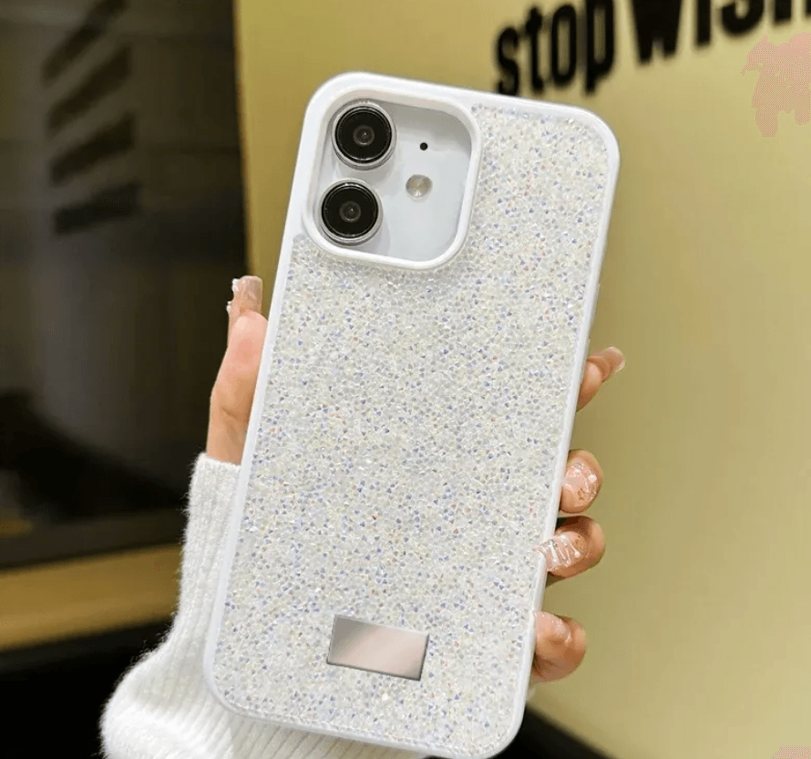 Apple - iPhone uyumlu  Zebana Taşlı Star Glitter Silikon Kılıf 