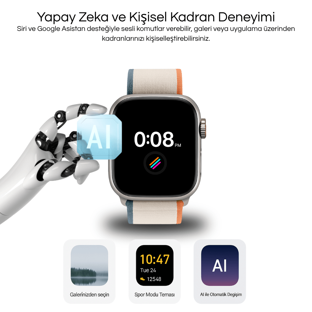 Watch HK9 ULTRA 2   - Amoled Ekran - Chatgpt- Çift çekirdek işlemci - 3Kordon (49mm)