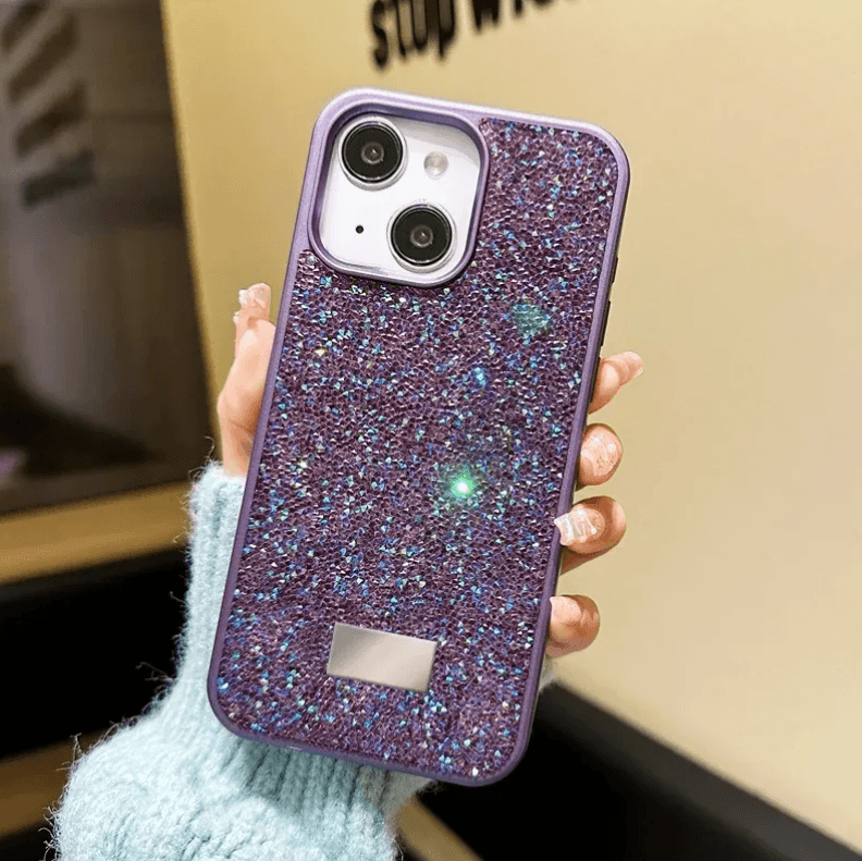 Apple - iPhone uyumlu  Zebana Taşlı Star Glitter Silikon Kılıf 