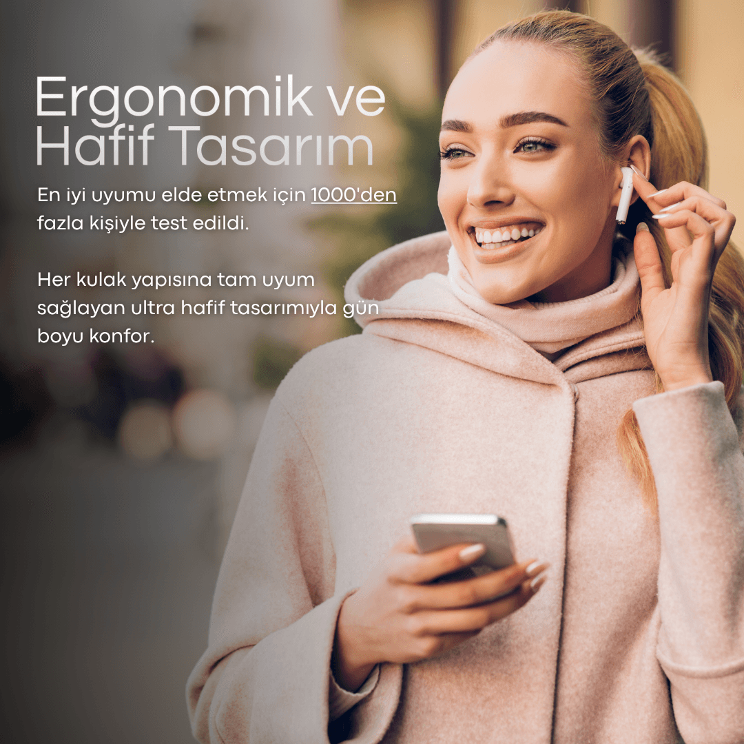 PRO (2.NESİL) 2025  ANC Bluetooth Kulaklık (Şeffaf kılıf  hediye) Geliştirilmiş Mikrofon kalitesi