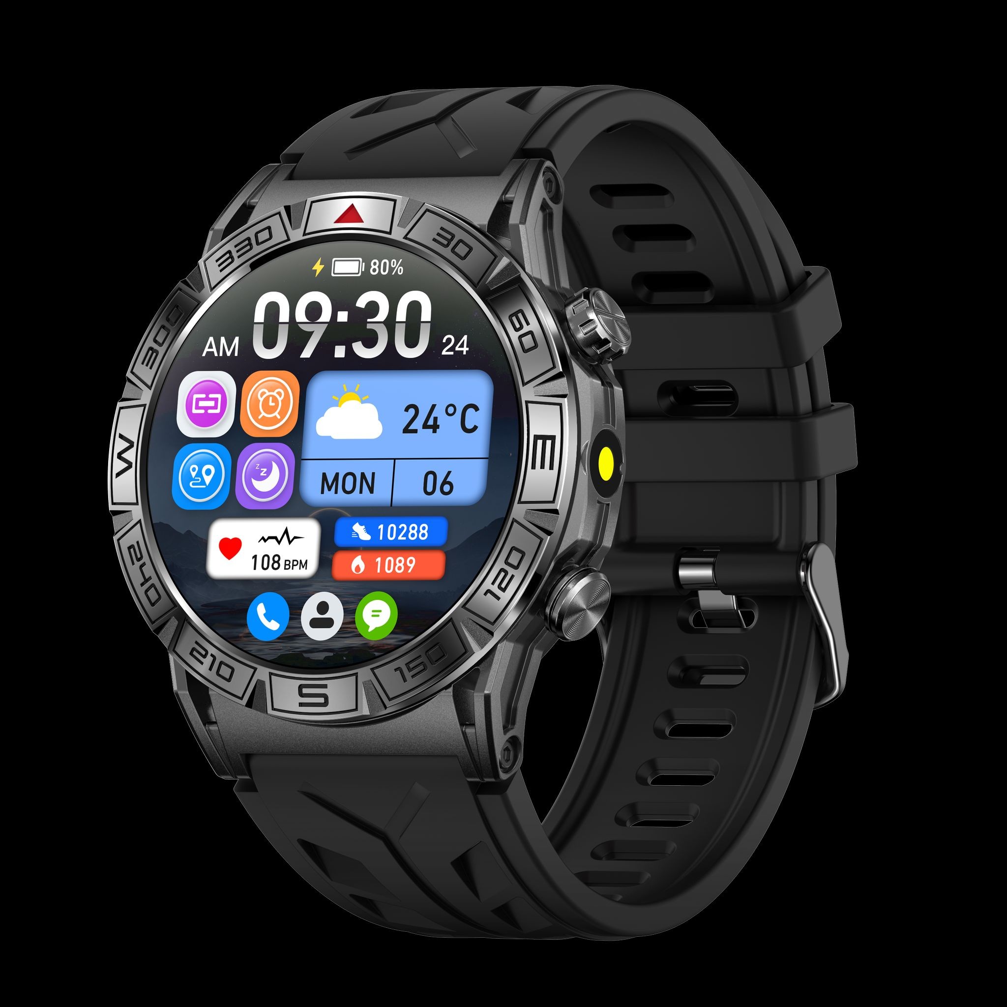Aggiy Watch Prime - 2 kordon - 7 gün kullanım süresi uzun süreli batarya