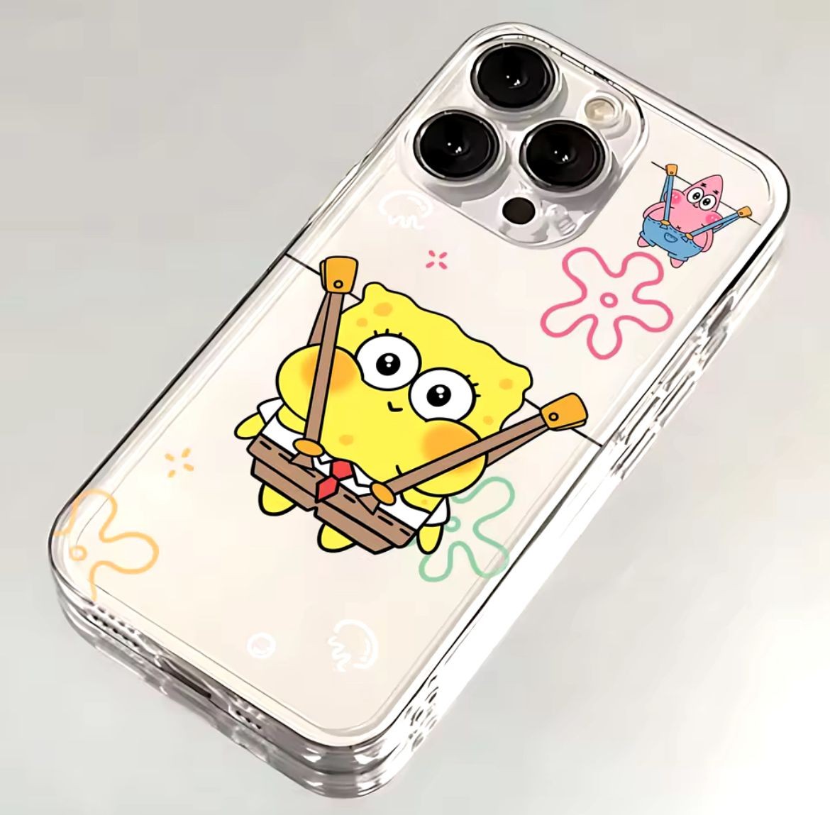 SPONGE BOB & PATRİCK BASKILI ŞEFFAF COUPLE BFF TPU KORUYUCU KILIFLAR 