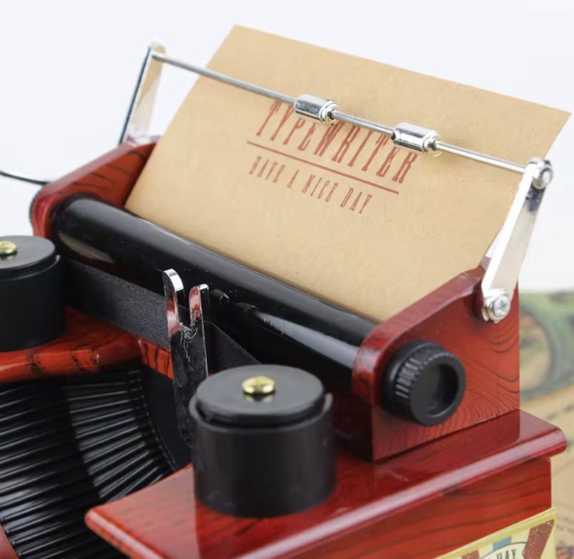 DAKTİLO TASARIMLI NOSTALJİ DEKORATİF MÜZİK KUTUSU RETRO HEDİYELİK 