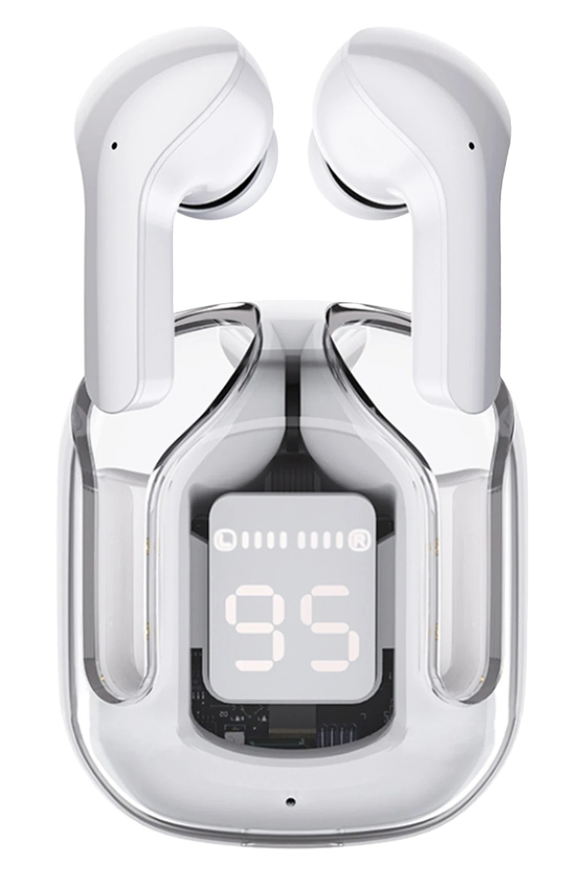 Konfulon GT13 Dijital Şarj Göstergeli Kablosuz Airpods Kulaklık - Beyaz