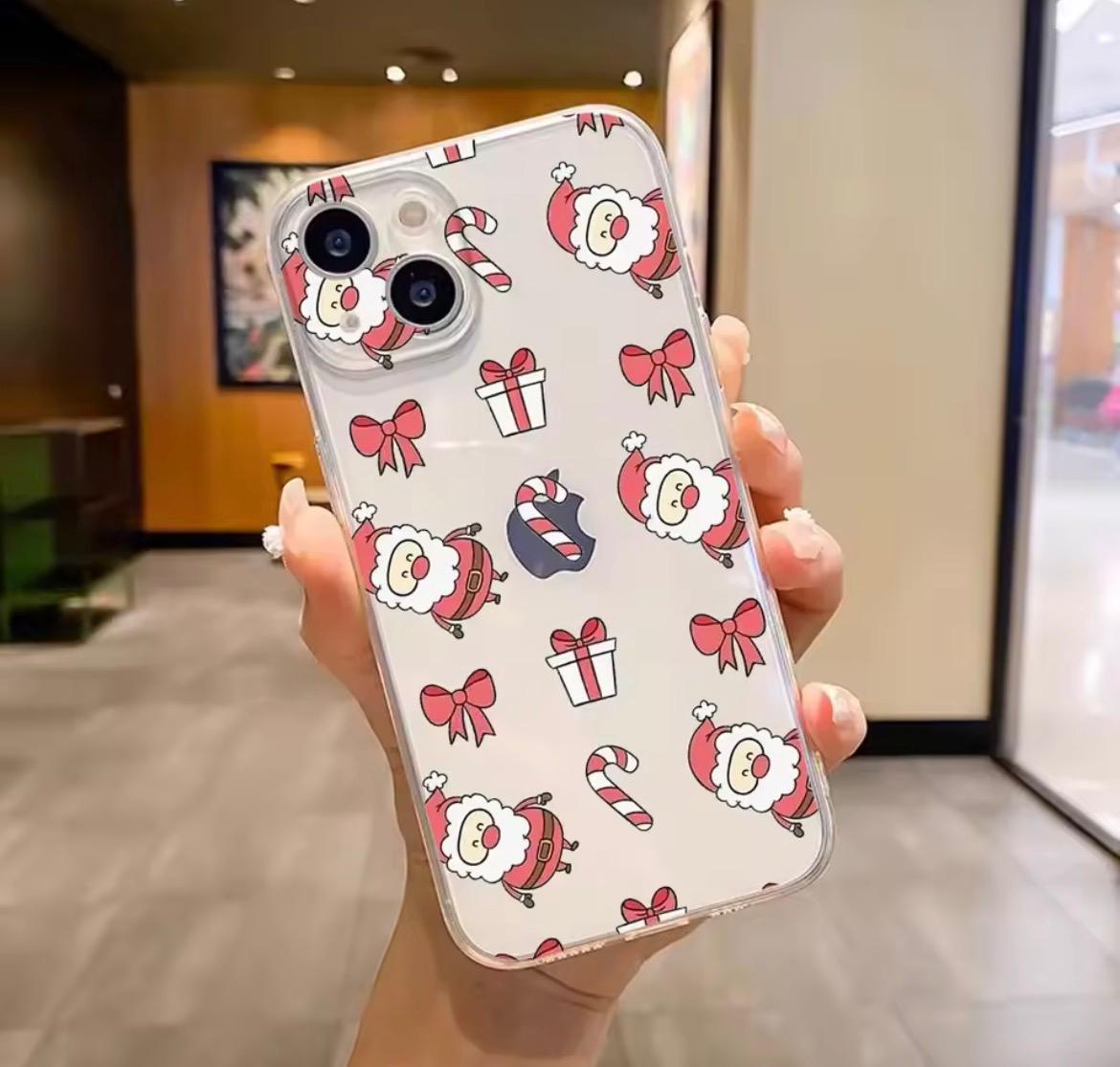 Christmas Gift Box Temalı Baskılı Şeffaf Tpu Koruyucu Kılıf 