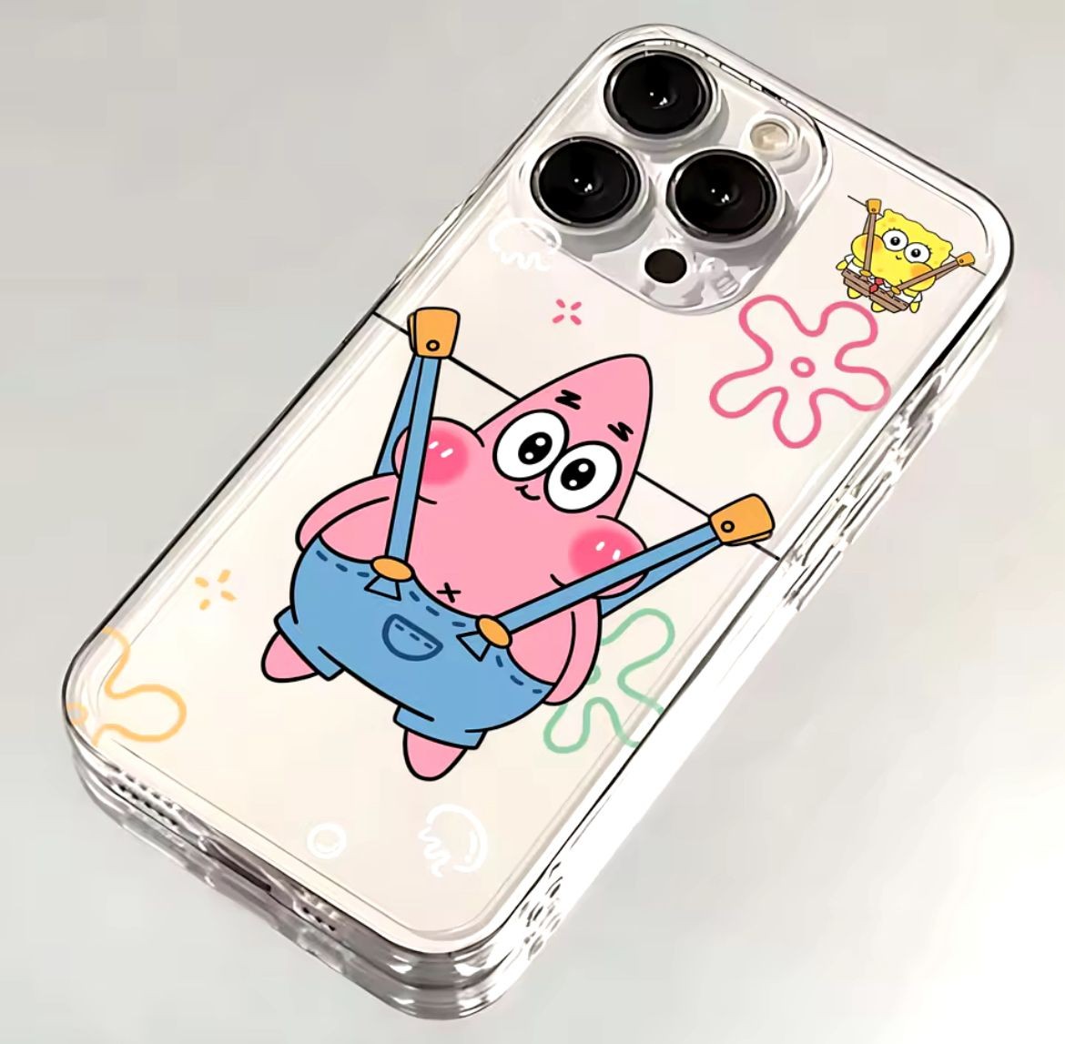 SPONGE BOB & PATRİCK BASKILI ŞEFFAF COUPLE BFF TPU KORUYUCU KILIFLAR 
