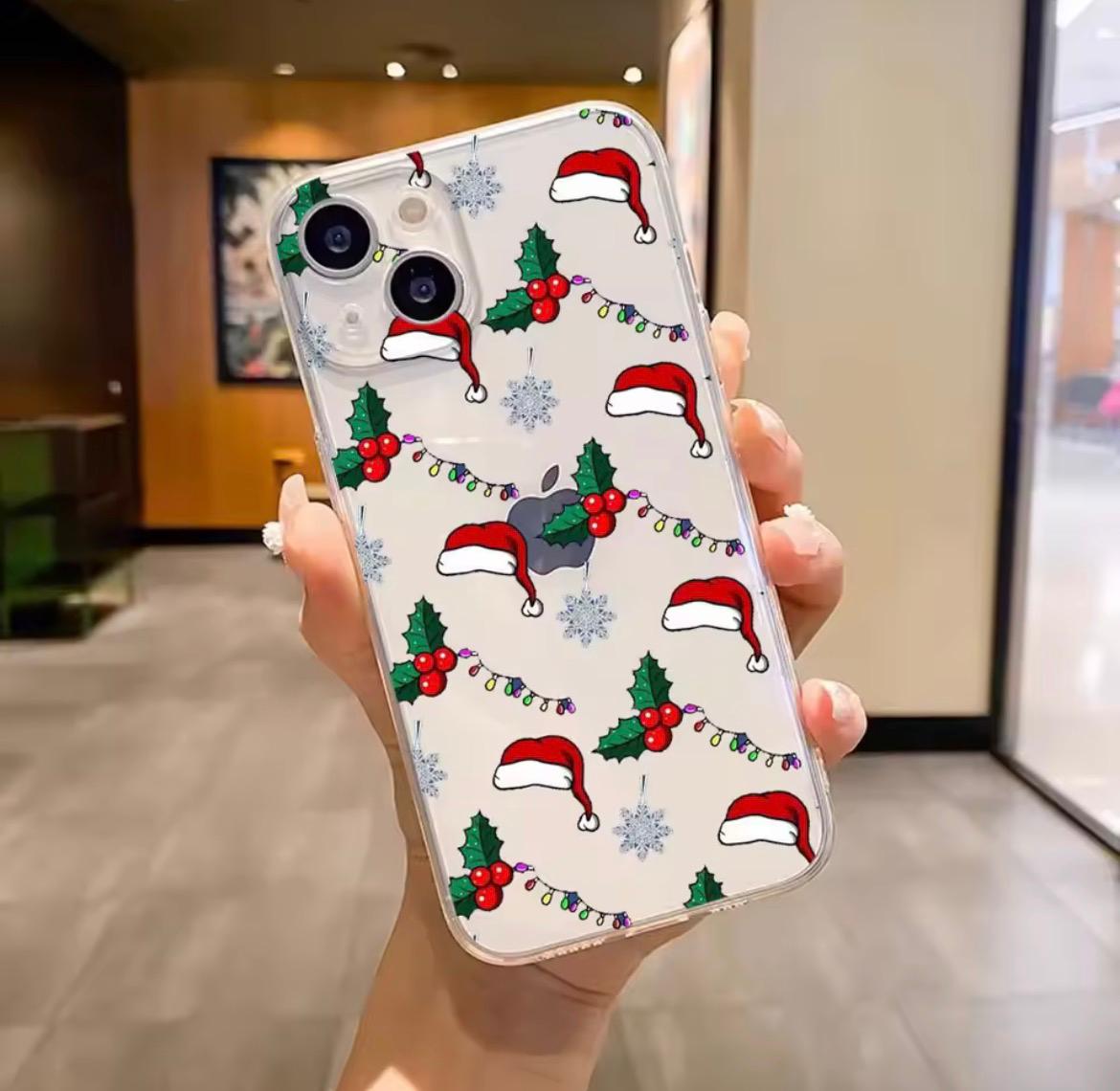 Christmas 01 Baskılı Şeffaf Tpu Koruyucu Kılıf 