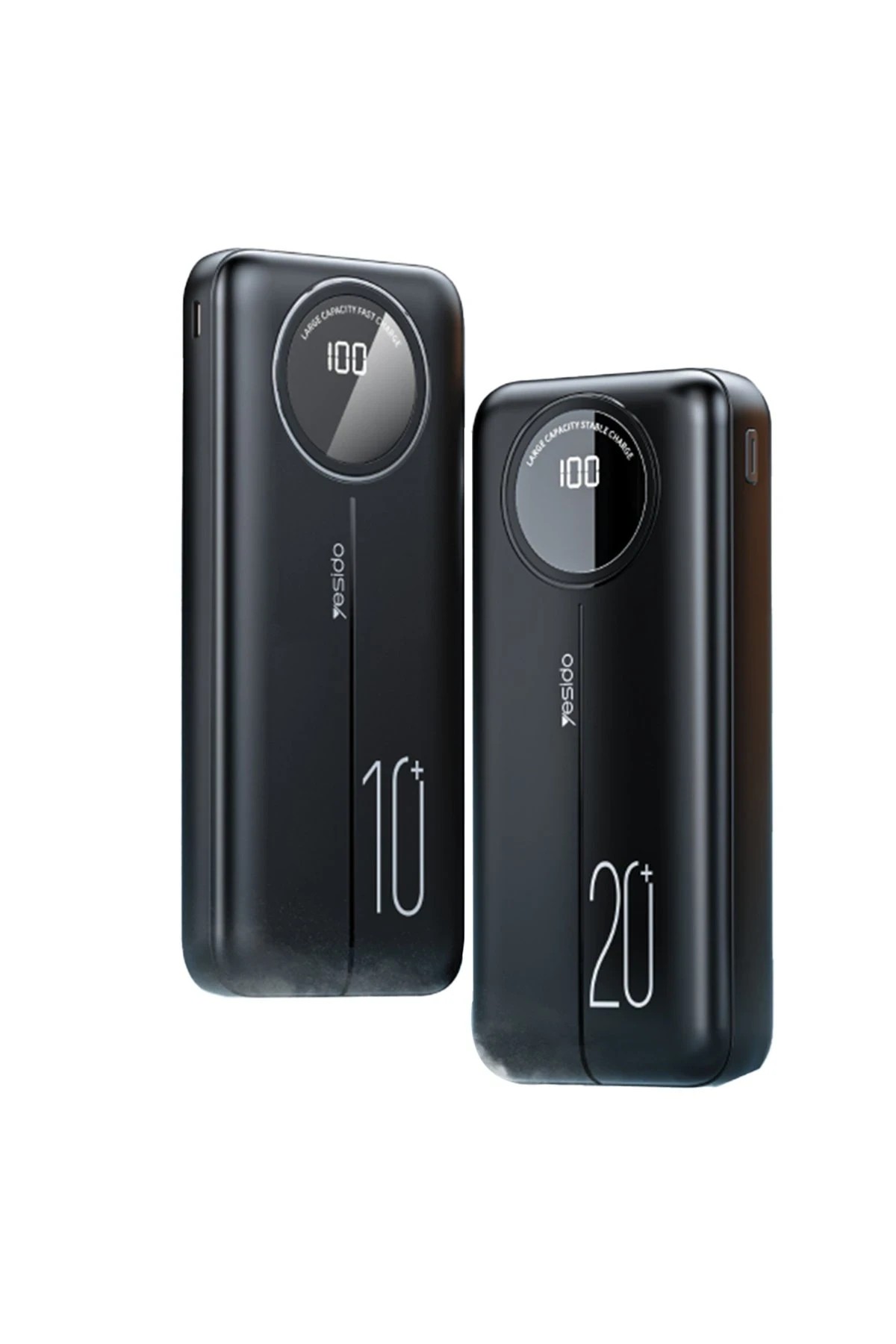 Yesido YP40 10.000 mAh Dijital Göstergeli USB3.0 PD Hızlı Şarj Powerbank - Siyah