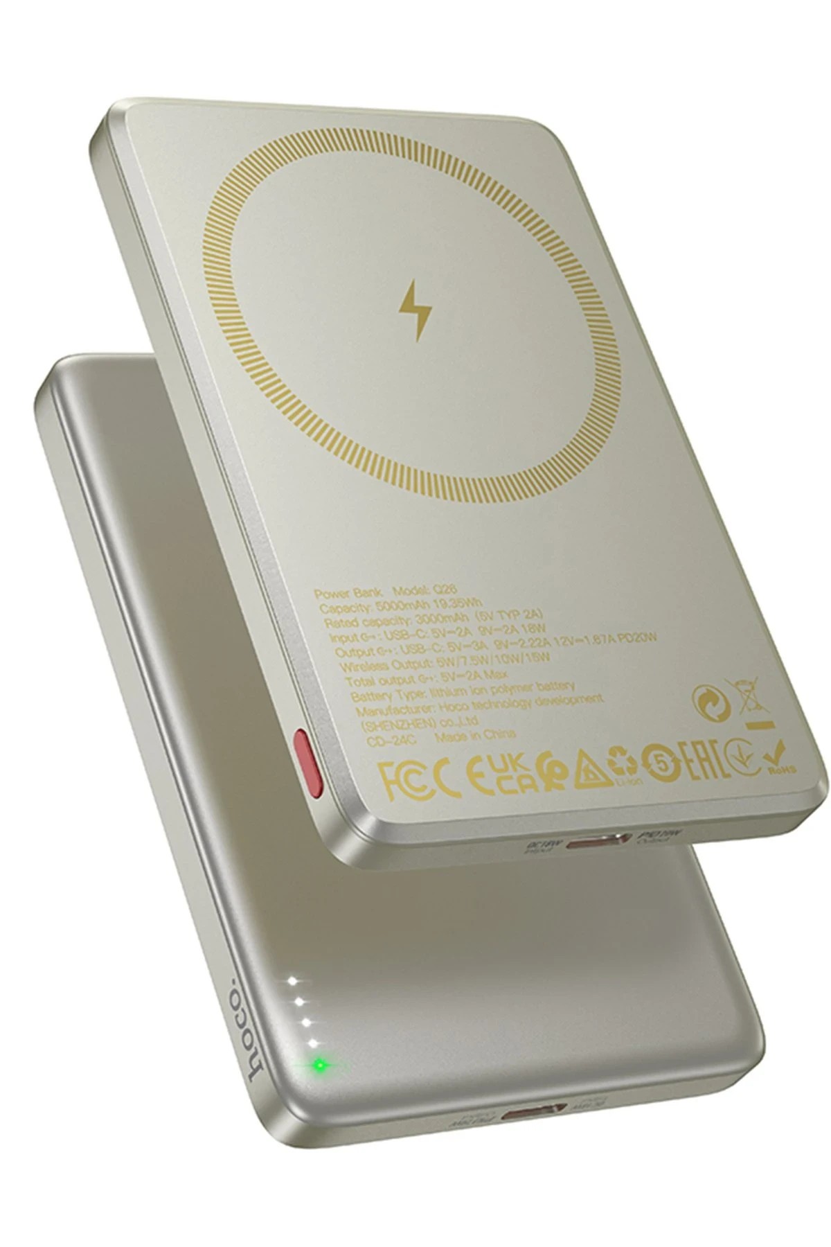 Hoco Q26 5.000 mAh PD Magsafe Mini Powerbank - Gold