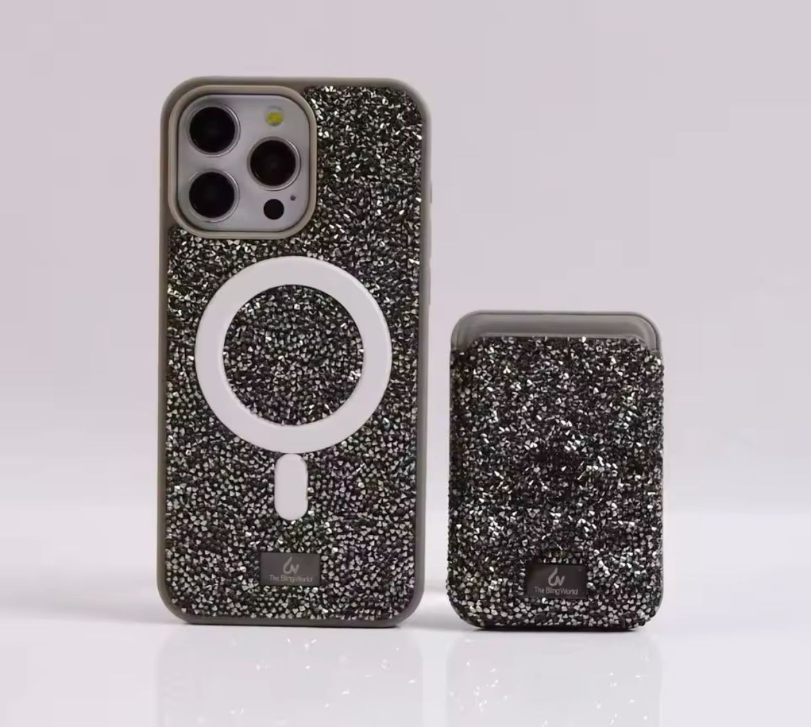 SWAROVSKİ TAŞLI MAGSAFE KARTLIKLI DİAMOND LÜX KILIFLAR 
