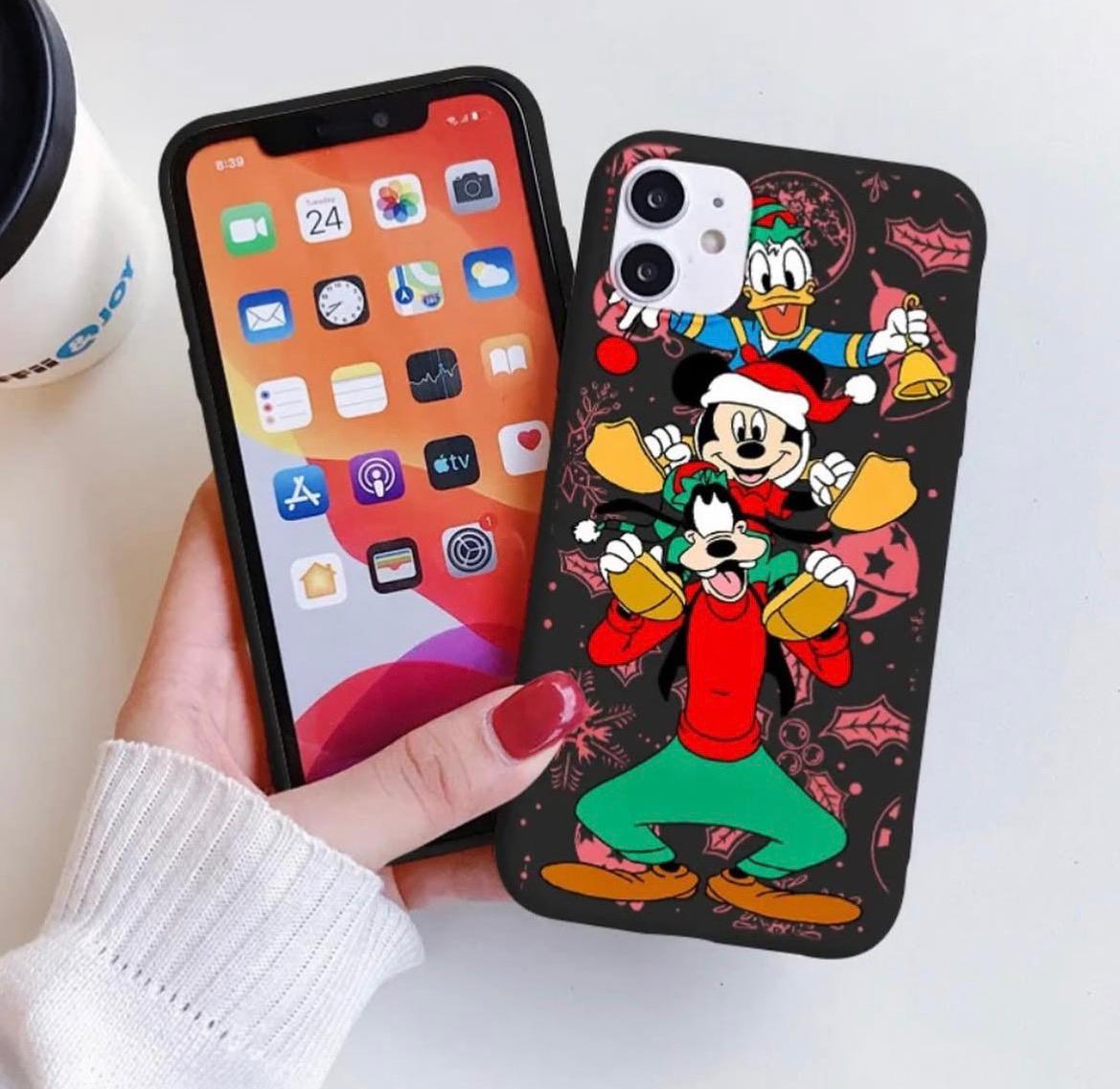 Mickey Friends Christmas Temalı Baskılı Lansman Tpu Koruyucu Kılıf 