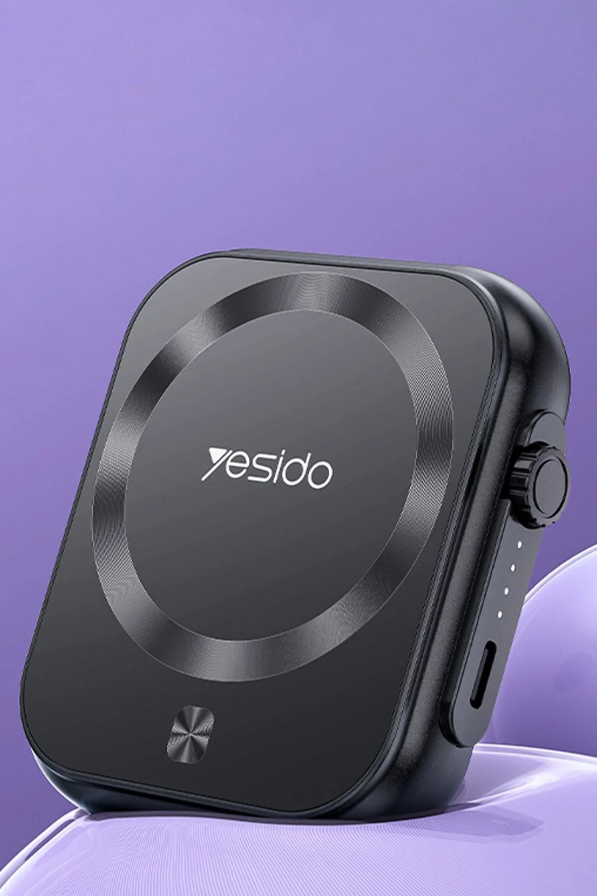 Yesido YP59 5.000 mAh 3in1 20W Type-C Çıkışlı 15W Kablosuz Şarj 3W Kulaklık Şarj ve 2.5W Saat Şarj Destekli PD Hızlı Şarj Magsafe Powerbank - Siyah