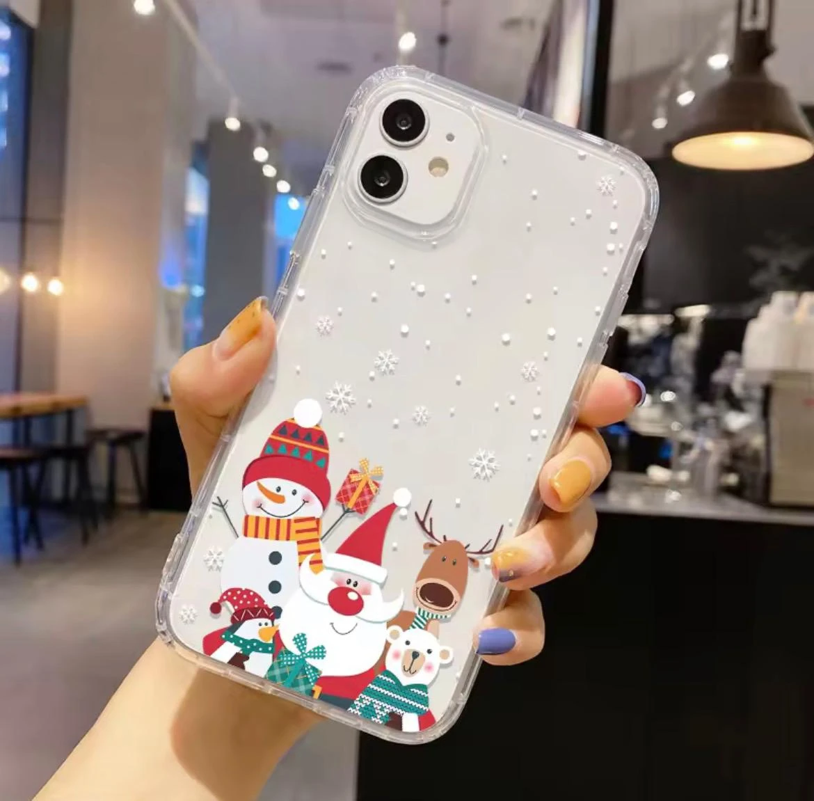 Winter Family Temalı Baskılı Şeffaf Tpu Koruyucu Kılıflar 