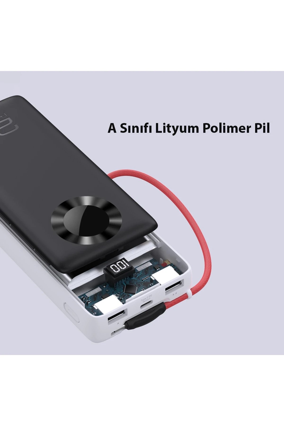 Konfulon J08 Powerbank 20.000 mAh - Siyah