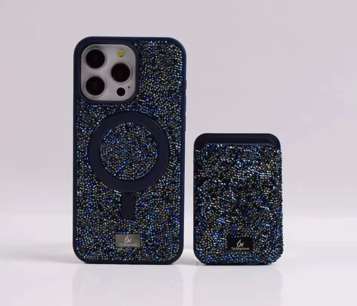 SWAROVSKİ TAŞLI MAGSAFE KARTLIKLI DİAMOND LÜX KILIFLAR 