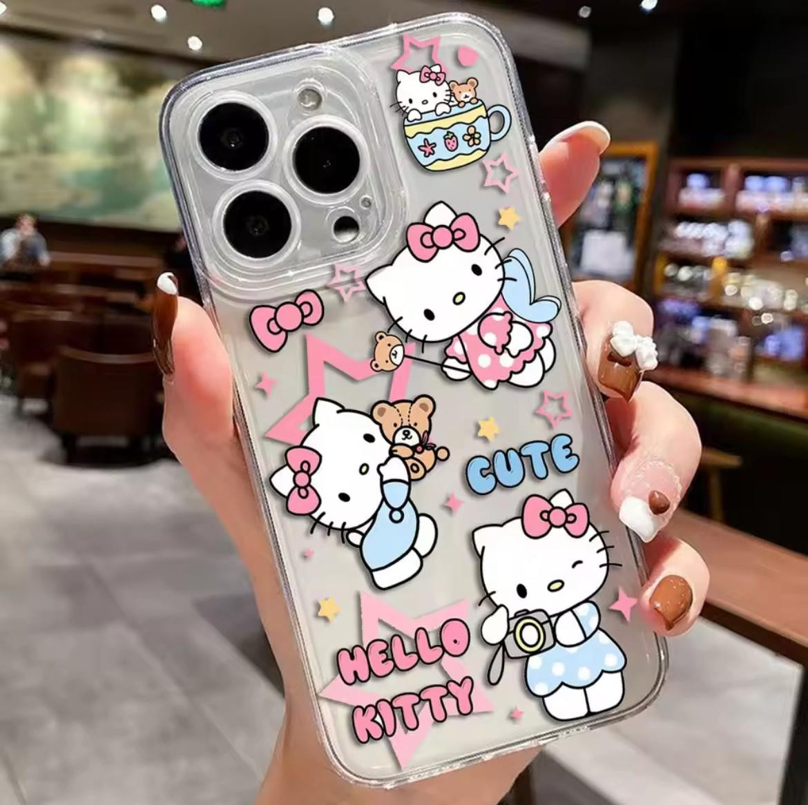 KİTTY 13 BASKILI ŞEFFAF TPU KORUYUCU KILIFLAR 